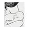 Stupell Industries Mother Nursing Child Portrait Minimal Black White Canvas Wall Art